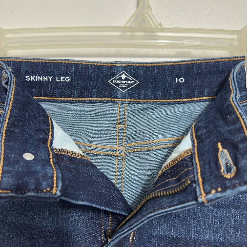 St. John's Bay Dark Blue Skinny Jeans - Picture 4 of 5